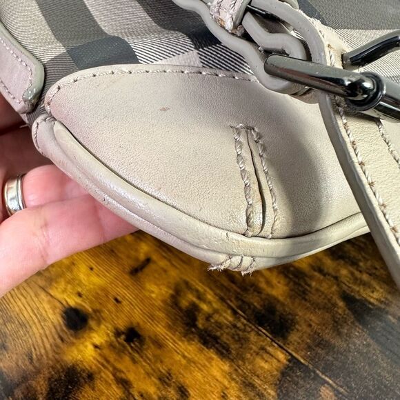 Burberry Hartham Crossbody Bag Smoked Check Plaid - Picture 10 of 16